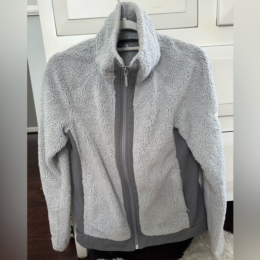 Grey North face fleece size small